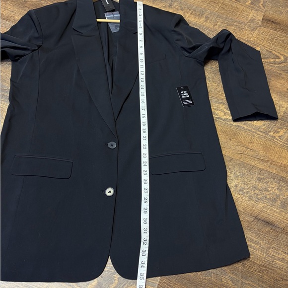 NEW $168 Express Oversized Boyfriend Blazer Women's Medium/Large Black Office - Picture 8 of 15